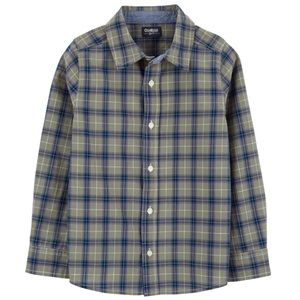 OshKosh Boys Plaid Button Front Shirt